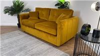 Sofology Islington Fabric 3 Seater Hypnos Deluxe Sofa Bed in Sleek Mustard