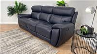 Sofology The Radleigh 3 Seater Recliner in Trusty Soft Sheen Leather Navy Blue