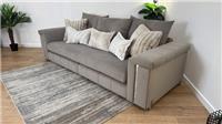 Sofology Oscar 4 Seater Split Fabric Sofa in Matt Velvet Pebble
