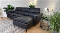 Sofology The Viento Leather 3 Seater Chaise Power Recliner/Headrest Lumbar in Tr