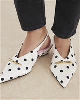 River Island Womens White Fabric Slingback Shoes Size UK 4