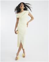 River Island Womens Yellow Midi Crepe Dress Size XS