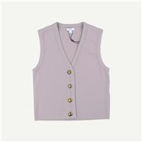 Reiss Womens Beige Viscose Adult Collarless Women Waistcoat Size M