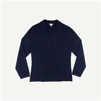 Reiss Mens Navy Viscose Collar Adult Long sleeved Men Cardigan Size M