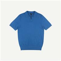 Reiss Mens Blue Wool Collar Adult Short sleeved Men Top Size M