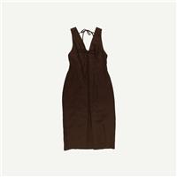 Reiss Womens Brown Linen Midi Adult Women Dress Size 10