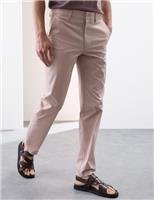 Marks & Spencer Mens Multi Coloured Straight Men Trousers L 31 W 36 - M&S