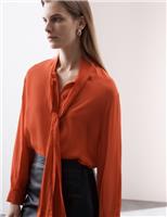 Marks & Spencer Womens Red Long sleeved Women Blouse Size 12 - M&S