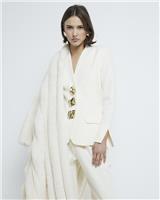 River Island Womens Cream Jersey Basic Jacket Size 10