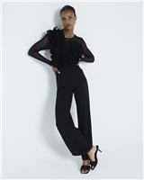 River Island Womens Black Crepe Jumpsuit Size 14