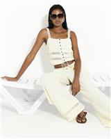 River Island Womens Yellow Straight Trousers Size L