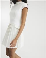 River Island Womens White Mini Babydoll Dress Size 14