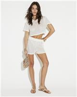 River Island Womens Cream Cotton Short sleeved Top Size S