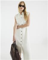 River Island Womens White Midi Shirt Women Dress Size 22