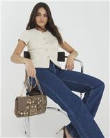 River Island Womens Cream Short Sleeve Top Size 12