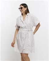 River Island Womens White Cotton Dress Size 18