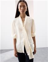 Marks & Spencer Womens White Long sleeved Women Blouse Size 16 - M&S