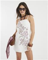 River Island Womens White Cotton Dress Size 16