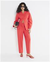 River Island Womens Red Tapered Trousers Size 16