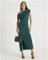 River Island Womens Green Midaxi Split Dress Size S