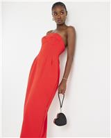 River Island Womens Red Midi Pencil Dress Size 18