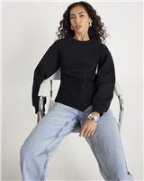 River Island Womens Black Long sleeved Top Size S