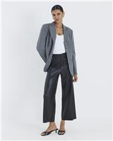 River Island Womens Black Cropped Trousers Size 10