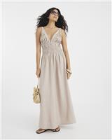 River Island Womens Grey Cotton Midaxi A line Dress Size 16