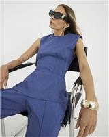 River Island Womens Blue Denim Sleeveless Top Size 16