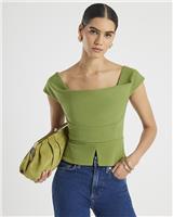 River Island Womens Green Sleeveless Top Size M