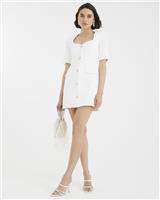 River Island Womens White Mini Mini Scuba Mini Dress Size XL