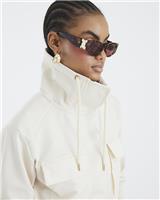 River Island Womens Cream Cotton Long sleeved Top Size L