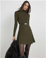 River Island Womens Green Mini A line Dress Size L