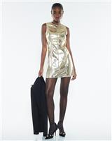 River Island Womens Gold Mini Backless Dress Size 8