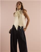 River Island Womens Cream Sleeveless Top Size 6