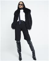 River Island Womens Black Tailored Shorts Size 12