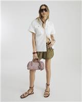 River Island Womens White Cotton Short sleeved Shirt Size 14