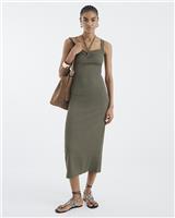 River Island Womens Green Cotton Dress Size XS