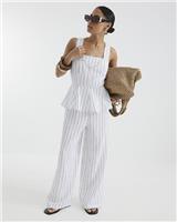 River Island Womens White Cotton Jumpsuit Size 8