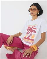 River Island Womens White Cotton Short sleeved Top Size S