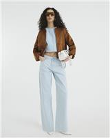 River Island Womens Blue Denim Barrel Jeans 12 Short