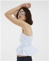 River Island Womens Blue Poplin Top Size 10