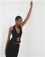 River Island Womens Black Sleeveless Top Size L