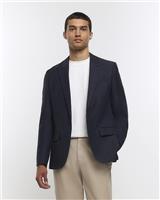 River Island Mens Grey Linen Slim Suit jacket 36" R