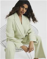 River Island Womens Green Casual Blazer Size 4