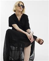 River Island Womens Black Short sleeved Shirt Size 16