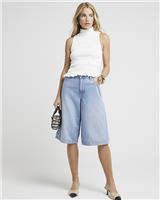 River Island Womens Beige Cotton Sleeveless Vest Top Size 14