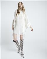 River Island Womens Beige Knee length Smock-dress Chiffon Dress Size 12