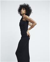 River Island Womens Black Midi Bodycon Mesh Dress Size 12