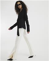 River Island Womens Cream Flared Trousers Size 6